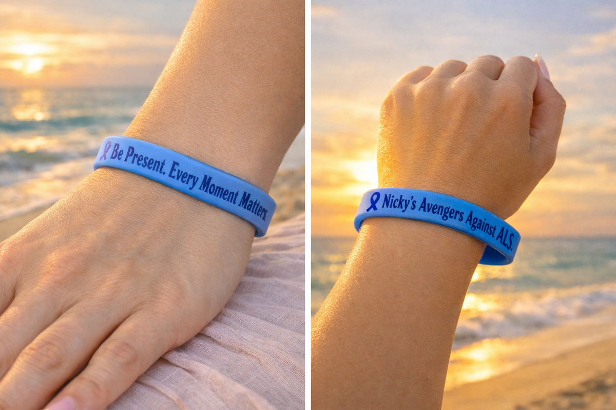 Nicky's Avengers Against ALS Silicone Wristband