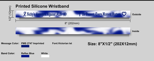 Nicky's Avengers Against ALS Silicone Wristband